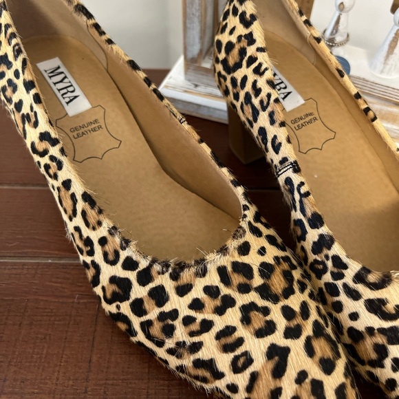 New🐆LEOPARD print Genuine Cowhide & Leather Rope High Heal TREND 2025 Summer - Picture 5 of 12